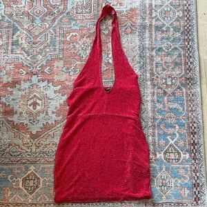Red Halter Neck Dress